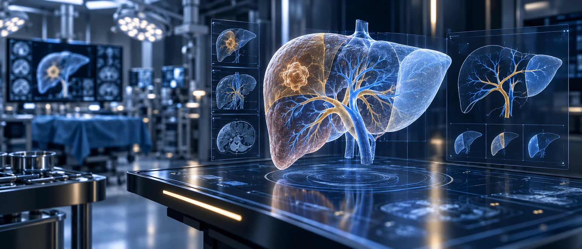 Planificación de resección hepática oncológica con anatomía vascular del hígado